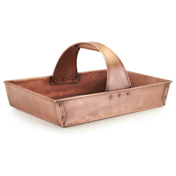 Large Pure Copper Garden Trug Basket by Good Directions