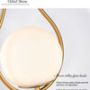 Mid-Century Globe Wall Sconce Lamp Modern Vanity Wall Light Fixture Brass Finish, 2-Pack