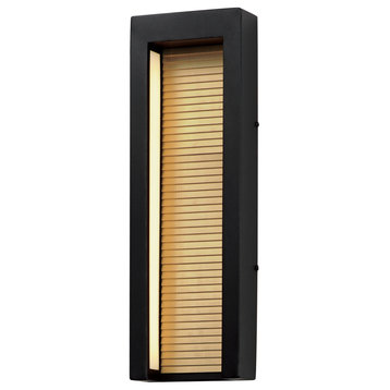 Alcove LED Outdoor Wall Sconce in Black / Gold