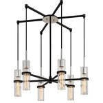 Troy Lighting - Xavier 6-Light Pendant, Vintage Iron Finish, Clear Glass - For over 50 years, Troy Lighting has transcended time and redefined handcrafted workmanship with the creation of strikingly eclectic, sophisticated casual lighting fixtures distinguished by their unique human sensibility and characterized by their design and functionality.