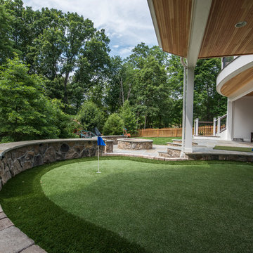 Putting green under deck