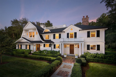 Inspiration for a coastal exterior home remodel in Boston