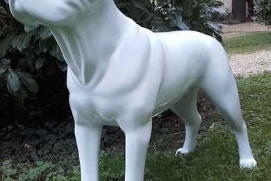 Moloss sculpture de chien Blanc