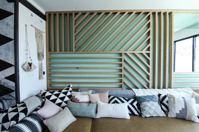 Living room - eclectic living room idea in Los Angeles