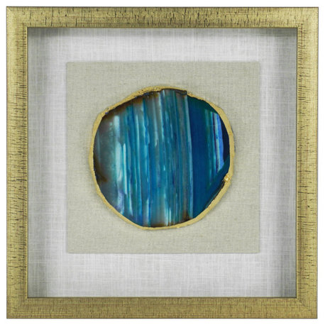 Agate Slice Shadow Box Wall Décor