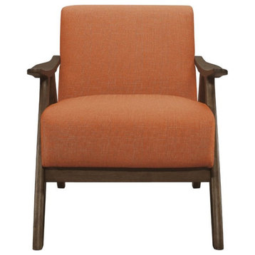 Lexicon Elle Accent Chair with Arm Rest in Orange