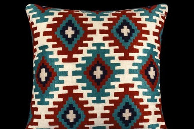 Kilim Rhombe Multi Colored Emroidered Cushion Cover