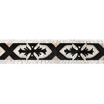 Mozaico - Mosaic Border, Arrows, 6"x12" - Arrows black and white mosaic tile pattern is a simple yet very chic one perfect for your living room walls.The design is handmade and the natural stones are hand cut and assembled together to create these perfect borders.