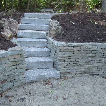 Stone walls and paths