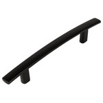 Cosmas - Cosmas 2363-4FB Flat Black 4&rdquo; CTC Subtle Arch Cabinet Pull - Manufacturer: Cosmas
