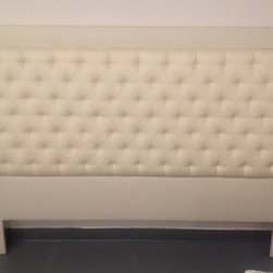 Inset Tufted headboard with cutout corners - Headboards