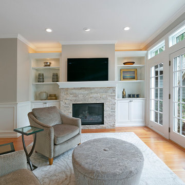 Diablo Transitional Sitting Room Remodel With White Paneled Wainscoting
