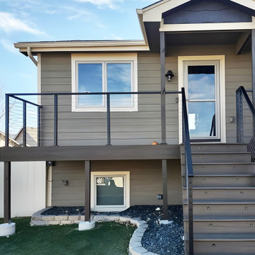 The Elegance and Utility of Muzata Black Stainless Steel Cable Railings in Villa