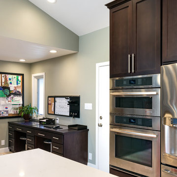 Mountain View Eclectic kitchen, dining and open office space