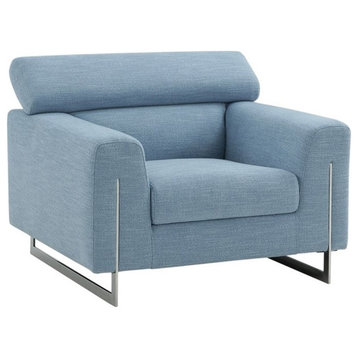 Pasargad Home Serena Modern Lounge Chair Blue