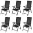 vidaXL 9-Piece Folding Garden Furniture Set, Aluminium, Black