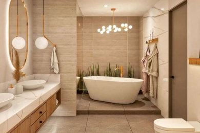Inspiration for a modern bathroom remodel