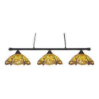 Oxford 3 Light Bar, 55.5x16x12.25 - Victorian - Kitchen Island Lighting - by Toltec Lighting | Houzz