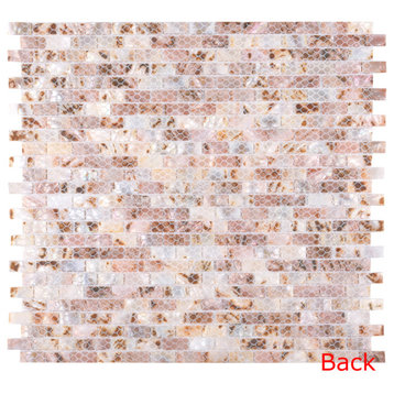 B03S Walls Tiles Mother of Pearl Shell Tile Mosaic I-Shaped Rectangle Home Decor