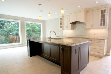 Elegant kitchen photo in Calgary