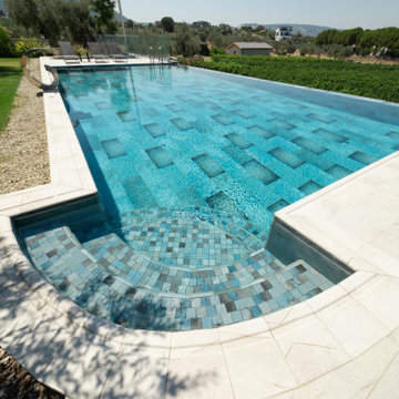 Firuze Mix & Beige Stone Porcelain Tiles - Urla,Izmir Villa