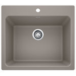 Blanco - 25"x22"x12" Blanco Liven Silgranit Laundry Sink, Truffle - Every room in the home deserves to look its best, including the laundry or mud room. BLANCO has designed its laundry sinks with features designed to specifically address the unique needs of cleaning beyond the kitchen.  Our sinks feature a generous 12" depth, dual mount installation (undermount or top mount for added versatility), and special accessories to keep cleaning tools handy and organized.  Available in a variety of colors, our laundry sinks will handle even the toughest cleaning jobs - without the drama, or the staining.