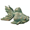 Butterfly Asian Koi Piped Spitter Statue