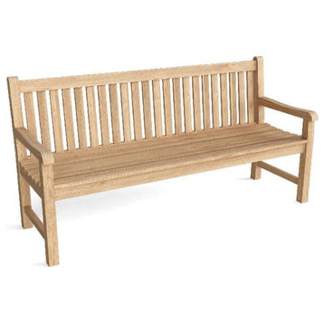 Anderson Teak BH-006S Classic 4-Seater Wooden Bench