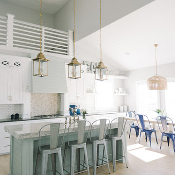 Fresh, Modern Farmhouse + Coastal Kitchen
