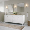 Kennedy Bathroom Vanity, White, 84", Double Sink, Freestanding
