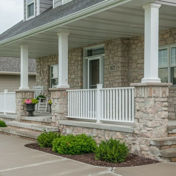 Bellevue Thin Stone Veneer Craftsman Front Porch