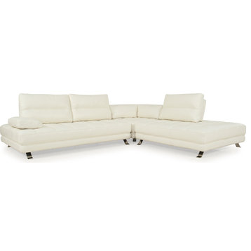 Teva Adjustable Contemporary Sectional, Snow White
