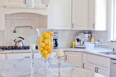 Elegant kitchen photo in Boston