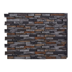 147-36-EVEREST DEEP SLATE STACKED WALL PANEL - 36"H - Wall Panels
