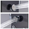 6 Stage Stainless Steel LED Shower Column With Massage Jets, Black