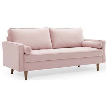 Valour Performance Velvet Sofa, Pink