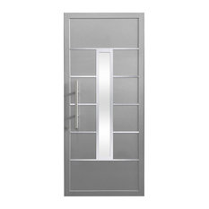 Cbw Windows Doors Front Houzz Cbw Windows And Doors Lyra Door 32 X88 Silver Gray