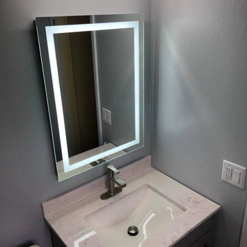 Tub-to-Shower Conversion with Pebble Floor in Edgewood