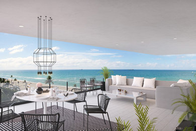Trendy patio photo in Miami