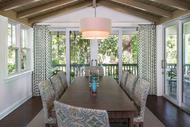 Beach style dining room photo in Miami