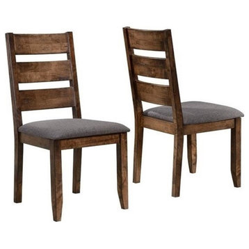 Coaster Alston Ladder Back Wood Dining Chair in Nutmeg