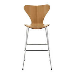 Series 7&trade; Barstool in Natural Veneer - Bar Stools And Counter Stools