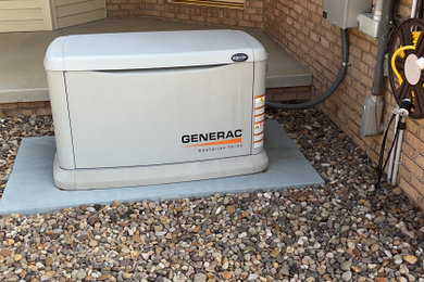 Air Cooled Generac Generator Installation w/ Cement Pad
