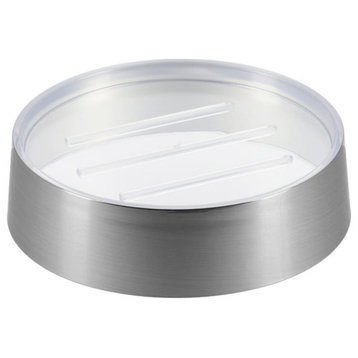 Brushed Aluminum Soap Dish Cup Dispenser Tray NOUMEA