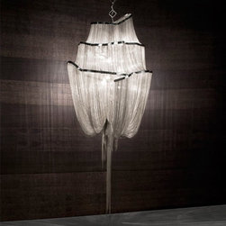 Metal Chain Base Large Chandelier For Living Room - Chandeliers