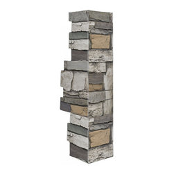 144-36-BRECKENRIDGE DEEP WIDE STACKED CORNER 36"H X 11"W X 1 1/4"D - Wall Panels