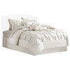 Madison Park Laurel 7 Piece Tufted Comforter Set in White