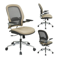 Back Executive Leather Office Chair with - Office Chairs