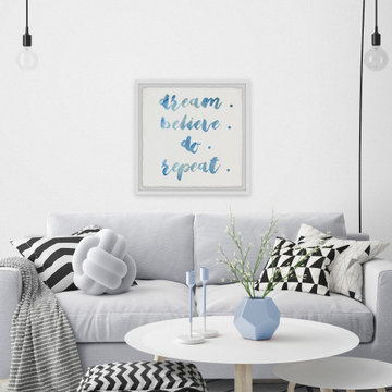 "Dream Believe Do Repeat II" Framed Painting Print