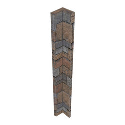 142-CT1-BRIGHTON WIDE STACKED STONE INSIDE CORNER - 48"H X 3 &frac12;" W X 1 &frac12;"D - Wall Panels